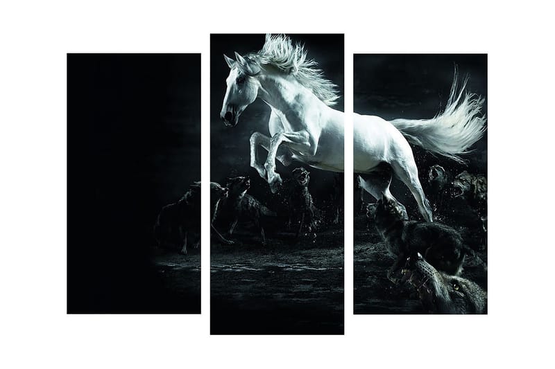 Dekorativ Canvasmålning 3 Delar - Flerfärgad - Inredning - Tavlor & posters - Canvastavla