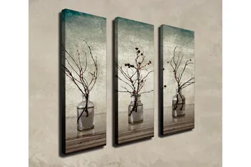 Dekorativ Canvasmålning 3 Delar - Flerfärgad - Inredning - Tavlor & posters - Canvastavla