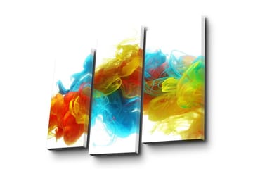 Dekorativ Canvasmålning 3 Delar - Flerfärgad - Inredning - Tavlor & posters - Canvastavla