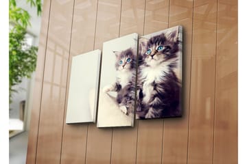 Dekorativ Canvasmålning 3 Delar - Flerfärgad - Inredning - Tavlor & posters - Canvastavla