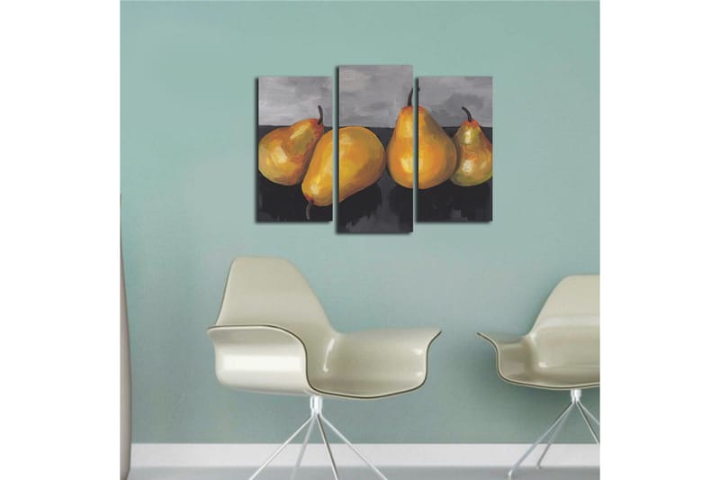 Dekorativ Canvasmålning 3 Delar - Flerfärgad - Inredning - Tavlor & posters - Canvastavla