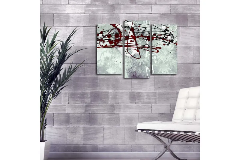 Dekorativ Canvasmålning 3 Delar - Flerfärgad - Inredning - Tavlor & posters - Canvastavla