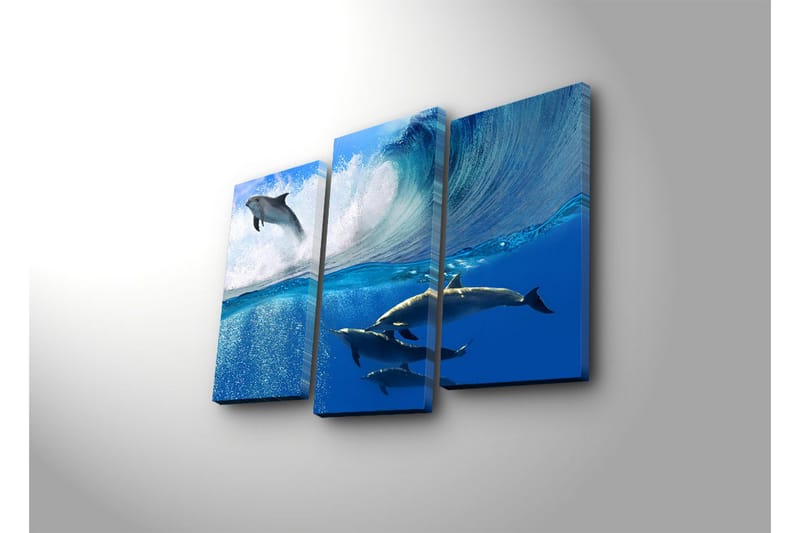 Dekorativ Canvasmålning 3 Delar - Flerfärgad - Inredning - Tavlor & posters - Canvastavla