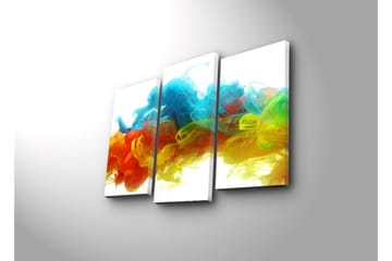 Dekorativ Canvasmålning 3 Delar - Flerfärgad - Inredning - Tavlor & posters - Canvastavla
