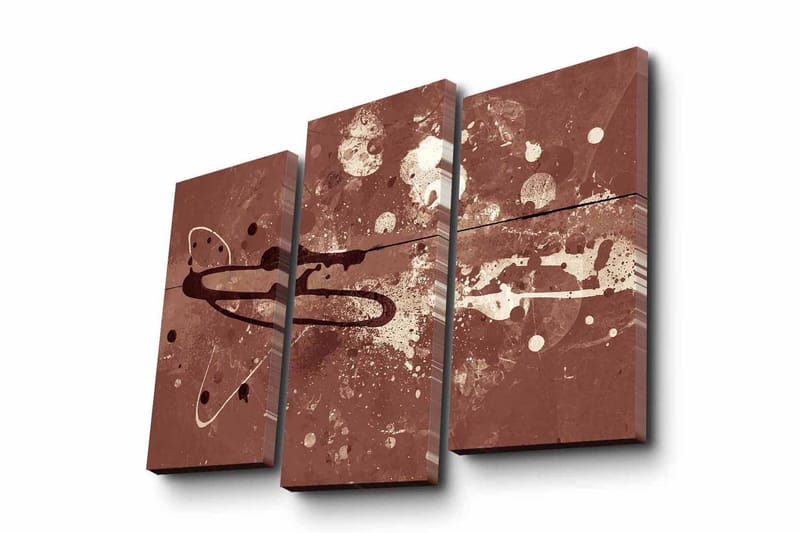 Dekorativ Canvasmålning 3 Delar - Flerfärgad - Inredning - Tavlor & posters - Canvastavla