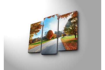 Dekorativ Canvasmålning 3 Delar - Flerfärgad - Inredning - Tavlor & posters - Canvastavla