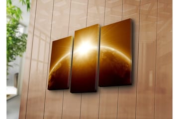 Dekorativ Canvasmålning 3 Delar - Flerfärgad - Inredning - Tavlor & posters - Canvastavla