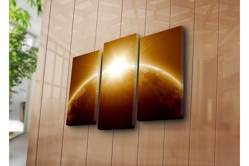 Dekorativ Canvasmålning 3 Delar - Flerfärgad - Inredning - Tavlor & posters - Canvastavla