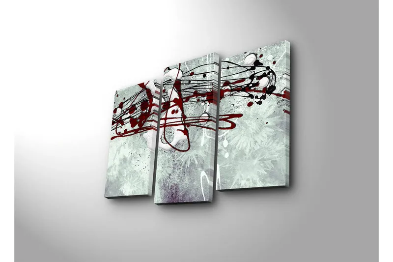 Dekorativ Canvasmålning 3 Delar - Flerfärgad - Inredning - Tavlor & posters - Canvastavla