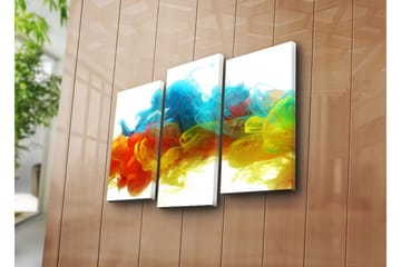 Dekorativ Canvasmålning 3 Delar - Flerfärgad - Inredning - Tavlor & posters - Canvastavla