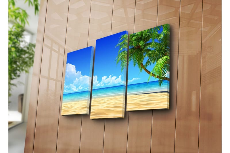 Dekorativ Canvasmålning 3 Delar - Flerfärgad - Inredning - Tavlor & posters - Canvastavla