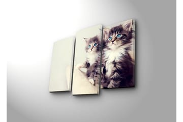 Dekorativ Canvasmålning 3 Delar - Flerfärgad - Inredning - Tavlor & posters - Canvastavla