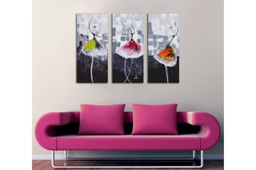 Dekorativ Canvasmålning 3 Delar - Flerfärgad - Inredning - Tavlor & posters - Canvastavla