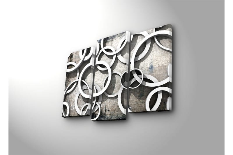 Dekorativ Canvasmålning 3 Delar - Flerfärgad - Inredning - Tavlor & posters - Canvastavla