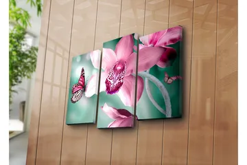 Dekorativ Canvasmålning 3 Delar - Flerfärgad - Inredning - Tavlor & posters - Canvastavla