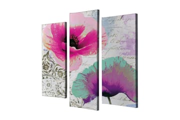 Dekorativ Canvasmålning 3 Delar - Flerfärgad - Inredning - Tavlor & posters - Canvastavla
