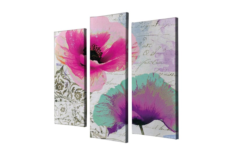 Dekorativ Canvasmålning 3 Delar - Flerfärgad - Inredning - Tavlor & posters - Canvastavla