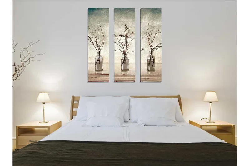 Dekorativ Canvasmålning 3 Delar - Flerfärgad - Inredning - Tavlor & posters - Canvastavla