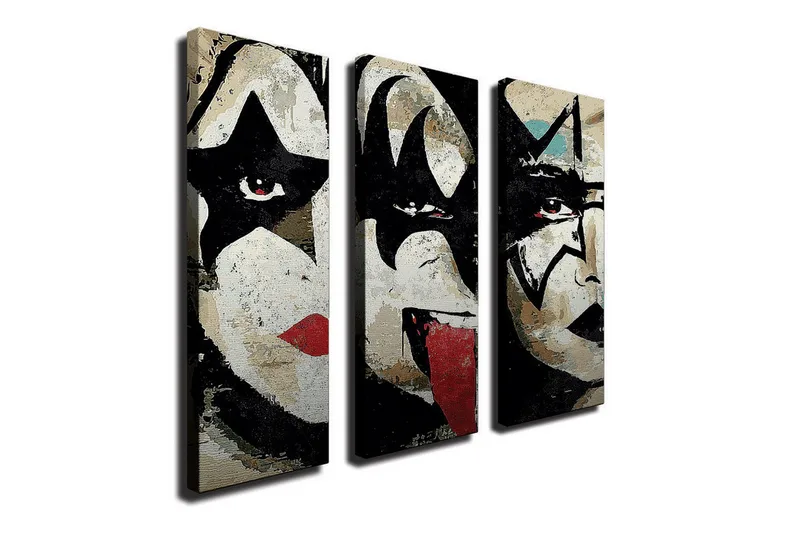 Dekorativ Canvasmålning 3 Delar - Flerfärgad - Inredning - Tavlor & posters - Canvastavla