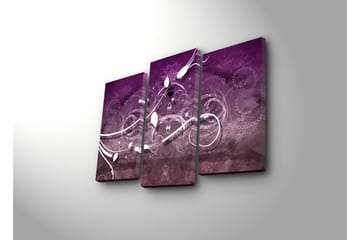 Dekorativ Canvasmålning 3 Delar - Flerfärgad - Inredning - Tavlor & posters - Canvastavla