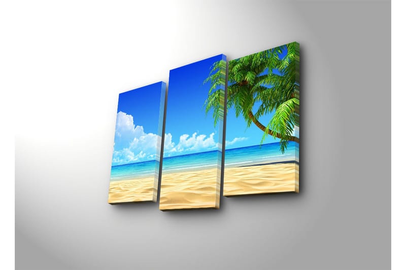 Dekorativ Canvasmålning 3 Delar - Flerfärgad - Inredning - Tavlor & posters - Canvastavla