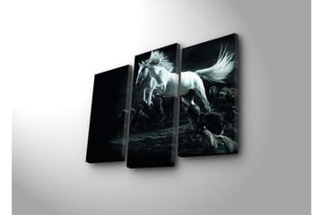 Dekorativ Canvasmålning 3 Delar - Flerfärgad - Inredning - Tavlor & posters - Canvastavla