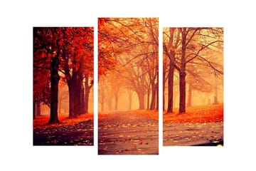 Dekorativ Canvasmålning 3 Delar - Flerfärgad - Inredning - Tavlor & posters - Canvastavla