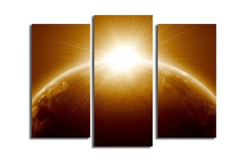 Dekorativ Canvasmålning 3 Delar - Flerfärgad - Inredning - Tavlor & posters - Canvastavla