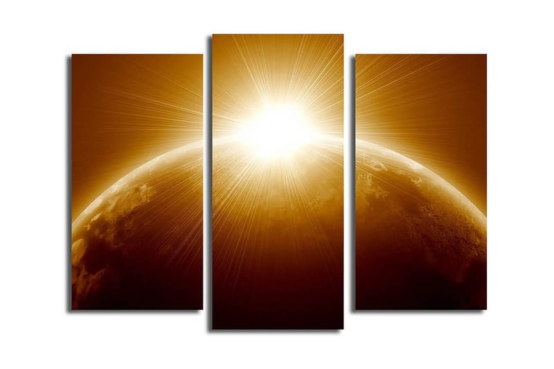 Dekorativ Canvasmålning 3 Delar - Flerfärgad - Inredning - Tavlor & posters - Canvastavla