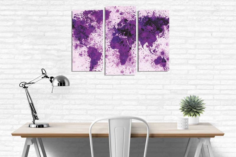 Dekorativ Canvasmålning 3 Delar - Flerfärgad - Inredning - Tavlor & posters - Canvastavla