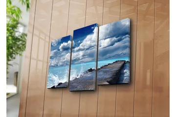 Dekorativ Canvasmålning 3 Delar - Flerfärgad - Inredning - Tavlor & posters - Canvastavla