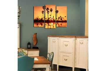 Dekorativ Canvasmålning 3 Delar - Flerfärgad - Inredning - Tavlor & posters - Canvastavla