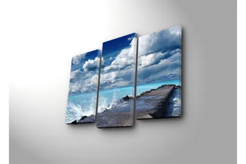 Dekorativ Canvasmålning 3 Delar - Flerfärgad - Inredning - Tavlor & posters - Canvastavla