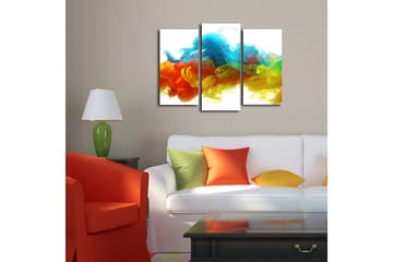 Dekorativ Canvasmålning 3 Delar - Flerfärgad - Inredning - Tavlor & posters - Canvastavla