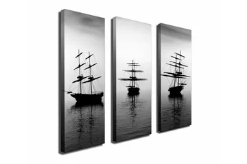 Dekorativ Canvasmålning 3 Delar - Flerfärgad - Inredning - Tavlor & posters - Canvastavla