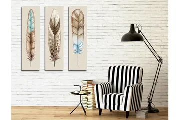 Dekorativ Canvasmålning 3 Delar - Flerfärgad - Inredning - Tavlor & posters - Canvastavla