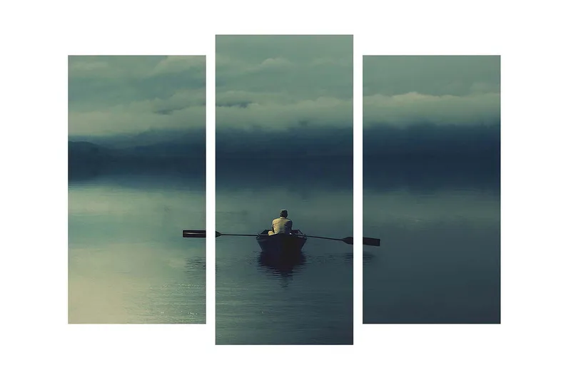 Dekorativ Canvasmålning 3 Delar - Flerfärgad - Inredning - Tavlor & posters - Canvastavla