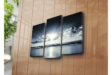 Dekorativ Canvasmålning 3 Delar - Flerfärgad - Inredning - Tavlor & posters - Canvastavla