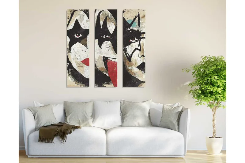 Dekorativ Canvasmålning 3 Delar - Flerfärgad - Inredning - Tavlor & posters - Canvastavla