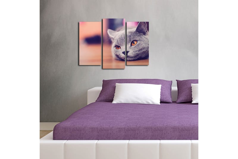 Dekorativ Canvasmålning 3 Delar - Flerfärgad - Inredning - Tavlor & posters - Canvastavla