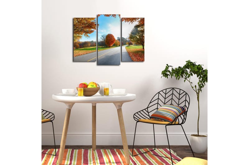 Dekorativ Canvasmålning 3 Delar - Flerfärgad - Inredning - Tavlor & posters - Canvastavla