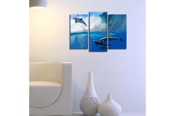 Dekorativ Canvasmålning 3 Delar - Flerfärgad - Inredning - Tavlor & posters - Canvastavla