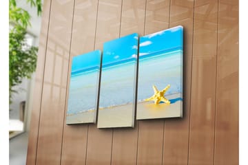 Dekorativ Canvasmålning 3 Delar - Flerfärgad - Inredning - Tavlor & posters - Canvastavla