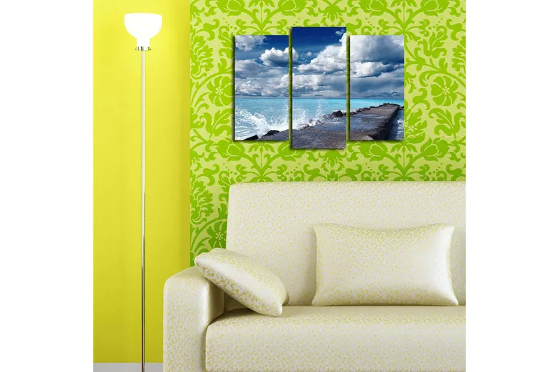 Dekorativ Canvasmålning 3 Delar - Flerfärgad - Inredning - Tavlor & posters - Canvastavla