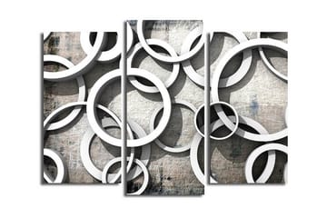 Dekorativ Canvasmålning 3 Delar - Flerfärgad - Inredning - Tavlor & posters - Canvastavla