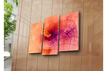 Dekorativ Canvasmålning 3 Delar - Flerfärgad - Inredning - Tavlor & posters - Canvastavla