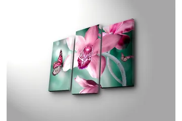 Dekorativ Canvasmålning 3 Delar - Flerfärgad - Inredning - Tavlor & posters - Canvastavla