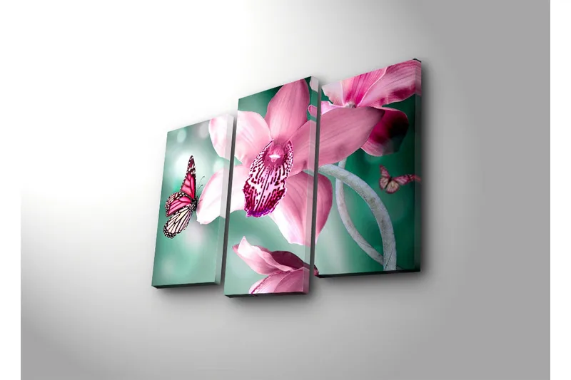 Dekorativ Canvasmålning 3 Delar - Flerfärgad - Inredning - Tavlor & posters - Canvastavla