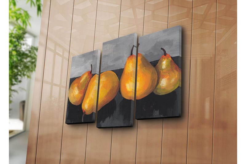 Dekorativ Canvasmålning 3 Delar - Flerfärgad - Inredning - Tavlor & posters - Canvastavla