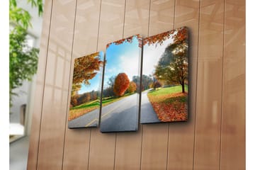 Dekorativ Canvasmålning 3 Delar - Flerfärgad - Inredning - Tavlor & posters - Canvastavla